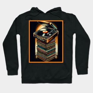 Retro Vinyl And Turntable Hoodie